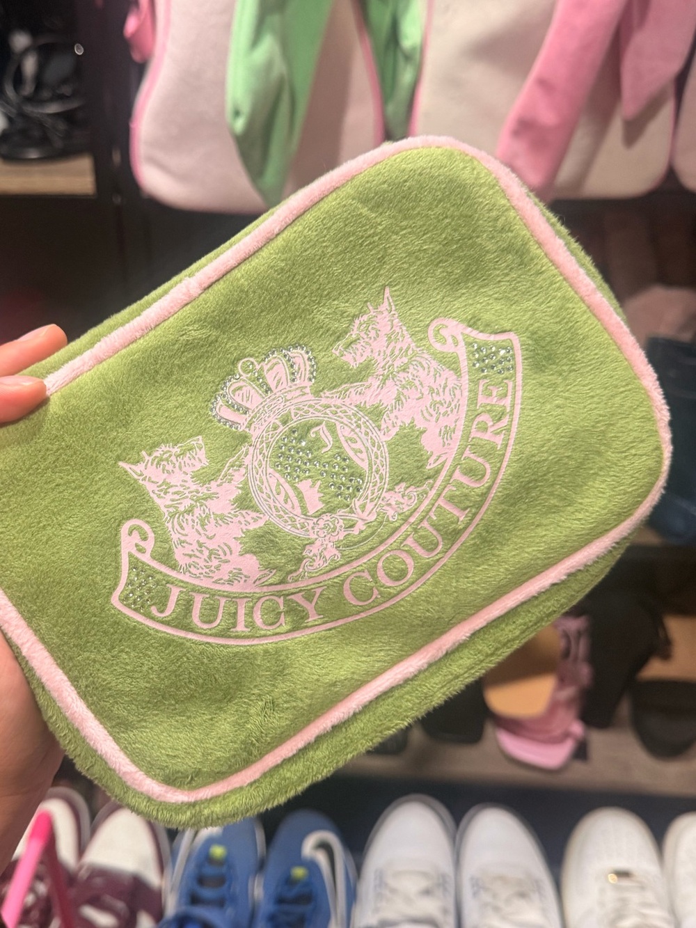 Juicy Couture Green and Pink jewelry Pouch
